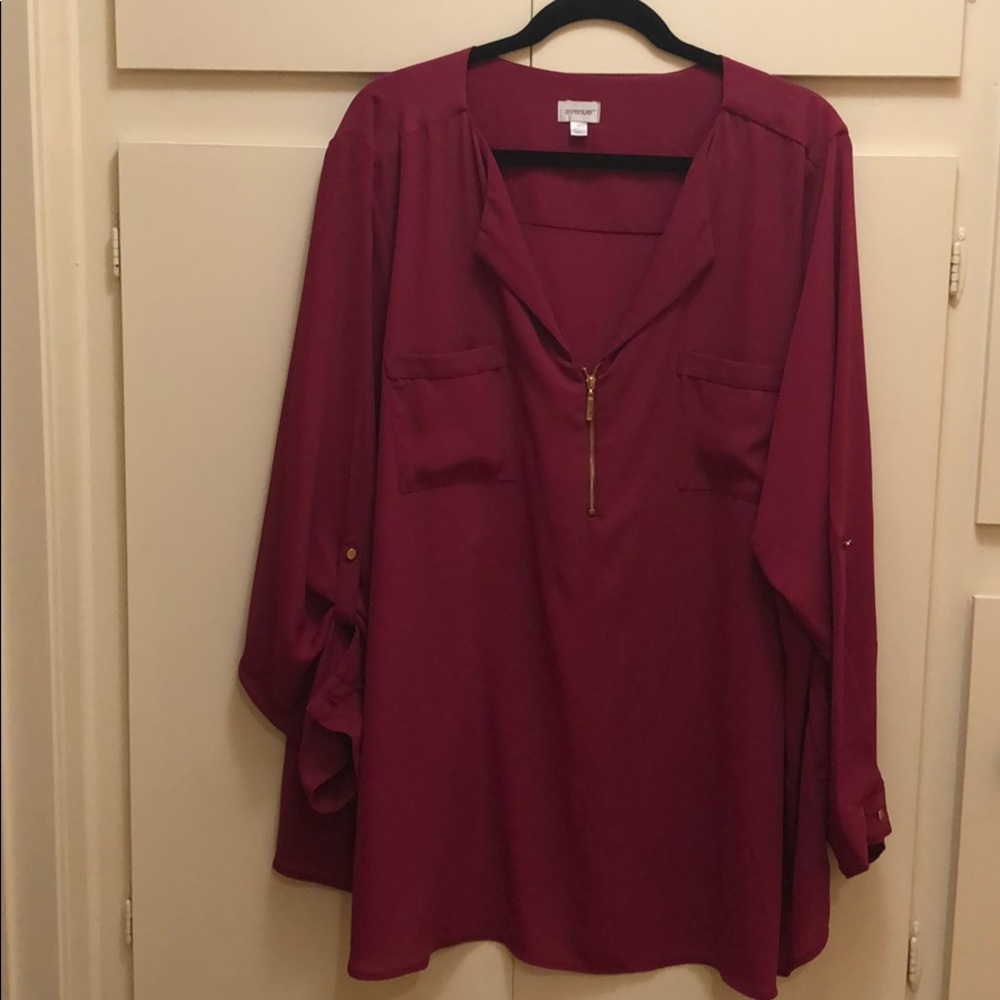 Raspberry Blouse with double pocket